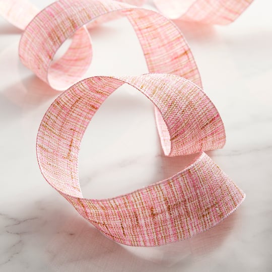 12 Pack: 1.5" x 3yd. Faux Cotton Wired Ribbon by Celebrate It